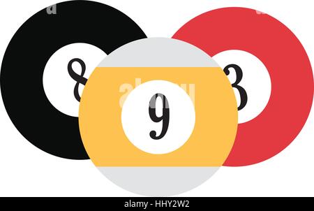 Billardtisch Playng Set Kugeln Stock Vektor