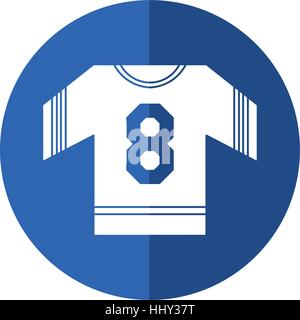 Trikot Fußball einheitliche Element Schatten Stock Vektor