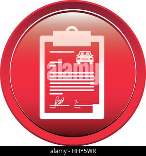 Taste mit dem Editor der Vertrag Auto-Vektor-illustration Stock Vektor