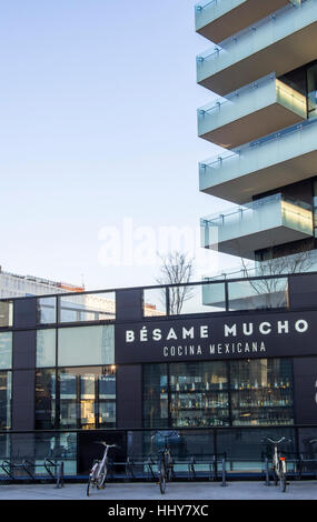 Besame Mucho mexikanische Restaurant.Requalification Gebietes Porta Garibaldi in Mailand. Stockfoto