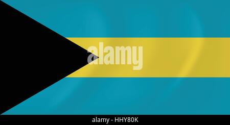 Vektor-Bild der wehende Flagge Bahamas Stock Vektor