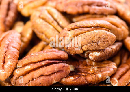 Pecan-Nüssen-Nahaufnahme Stockfoto