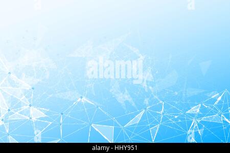 Abstrakten polygonalen Raum Hintergrund mit Punkten und Linien verbinden. Low-Poly-Vektor-Illustration Stock Vektor
