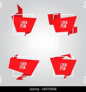 Abstrakte geometrische Origami-Sprechblase. Vektor-Illustration. Stock Vektor