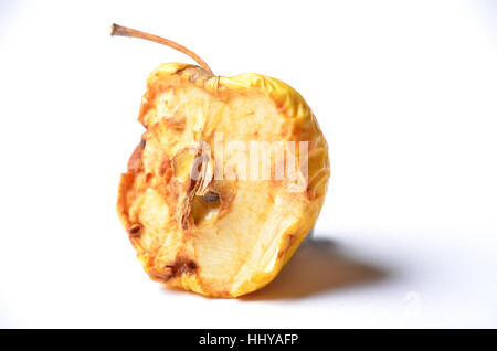 Alter fauler Apfel Stockfoto