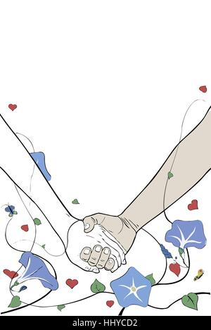 halten die Hände Abbildung isoliert Stock Vektor