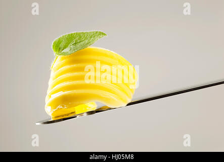 Lebensmittel, Nahrungsmittel, Closeup, Ausbreitung, Studio, Metall, eins, rollte, locken, Molkerei, Stockfoto