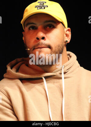 London, UK. 20. Januar 2017. Anthony Barr von der Minnesota Vikings in der NFL UK Live Fan Forum statt im Shaw Theatre, Euston Road, London.   Bildnachweis: KEITH MAYHEW/Alamy Live-Nachrichten Stockfoto