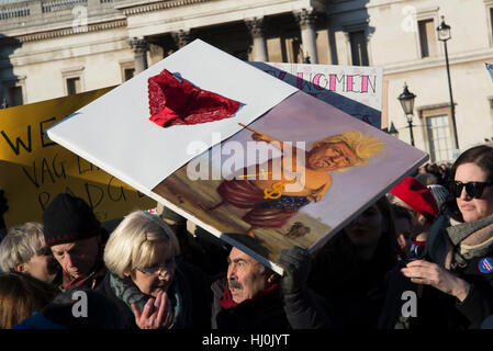London, UK. 21. Januar 2017. Frauen Marsch auf London, Anti-Trump Protest, London, UK. 21. Januar 2017. Bildnachweis: Bjanka Kadic/Alamy Live-Nachrichten Stockfoto
