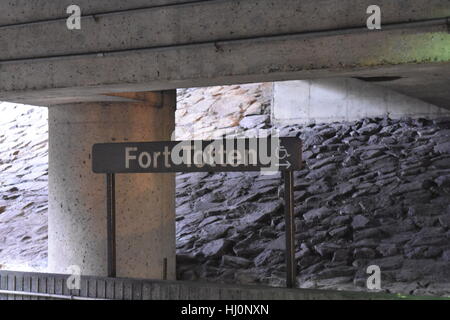 Washington, USA. 21. Januar 2017. Fort Totten Station Zeichen in Washington DC Credit: Carlos Romero Talamas/Alamy Live News Stockfoto