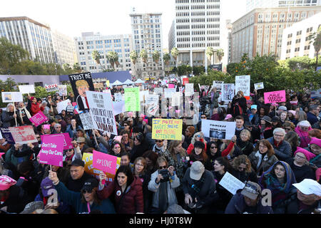 ALos Angeles ca. 21. Januar 2017. Atmosphäre, an Frauen in März Los Angeles in die Innenstadt von Los Angeles In Kalifornien am 21. Januar 2017. Bildnachweis: Faye lernen/Medien Punch/Alamy Live-Nachrichten Stockfoto