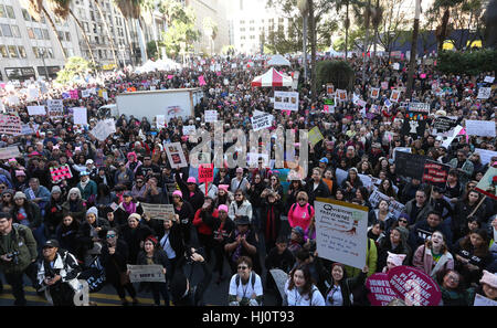 ALos Angeles ca. 21. Januar 2017. Atmosphäre, an Frauen in März Los Angeles in die Innenstadt von Los Angeles In Kalifornien am 21. Januar 2017. Bildnachweis: Faye lernen/Medien Punch/Alamy Live-Nachrichten Stockfoto