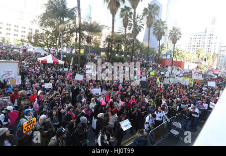 ALos Angeles ca. 21. Januar 2017. Atmosphäre, an Frauen in März Los Angeles in die Innenstadt von Los Angeles In Kalifornien am 21. Januar 2017. Bildnachweis: Faye lernen/Medien Punch/Alamy Live-Nachrichten Stockfoto