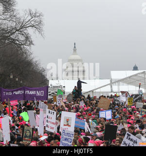 Washington, DC, Vereinigte Staaten von Amerika. 21. Januar 2017. Frauen Marsch auf Washington. Bildnachweis: Susan Pease/Alamy Live-Nachrichten Stockfoto