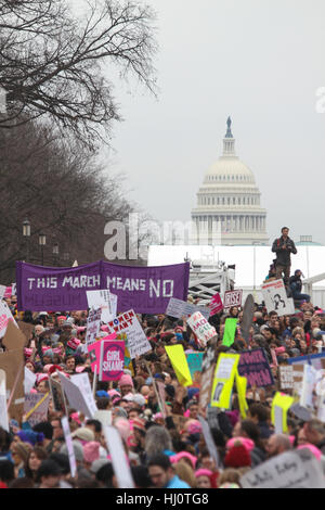 Washington, DC, Vereinigte Staaten von Amerika. 21. Januar 2017. Frauen Marsch auf Washington. Bildnachweis: Susan Pease/Alamy Live-Nachrichten Stockfoto