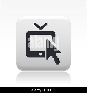 Vektor-Illustration der einzelnen isolierten Web-tv-Symbol Stockfoto