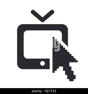 Vektor-Illustration der einzelnen isolierten Web-tv-Symbol Stockfoto