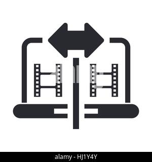 Vektor-Illustration der einzelnen isolierten Video-sharing-Symbol Stockfoto