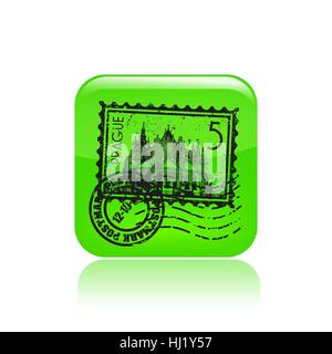 Vektor-Illustration der einzelnen isolierten Prag-Symbol Stockfoto