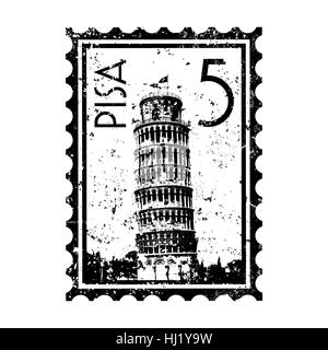 Vektor-Illustration der einzelnen isolierten Pisa-Symbol Stockfoto