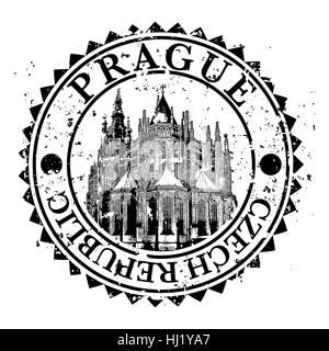 Vektor-Illustration der einzelnen isolierten Prag-Symbol Stockfoto