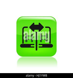 Vektor-Illustration der einzelnen isolierten Film Teilen Symbol Stockfoto