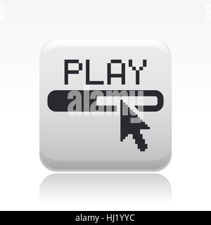 Vektor-Illustration von isolierten Einzelspieler-Fortschritt-Symbol Stockfoto