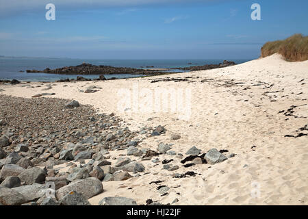 Mouisonnière Strand auf Herm auf den Kanalinseln Stockfoto