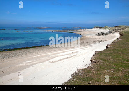 Mouisonnière Strand auf Herm auf den Kanalinseln Stockfoto