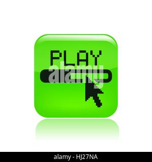 Vektor-Illustration der einzelnen isolierten Wiedergabesymbol Stockfoto