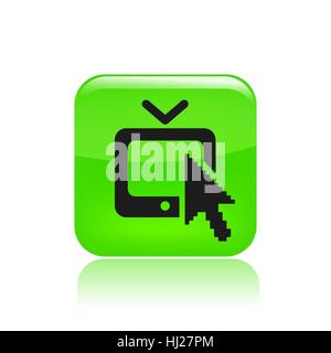 Vektor-Illustration der einzelnen isolierten Web-tv-Symbol Stockfoto