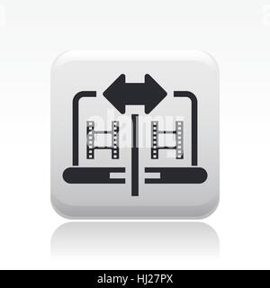 Vektor-Illustration der einzelnen isolierten Video-sharing-Symbol Stockfoto