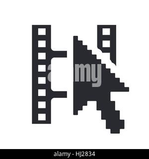 Vektor-Illustration der einzelnen isolierten video Web-Symbol Stockfoto