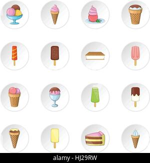 Ice Cream Icons set Stock Vektor