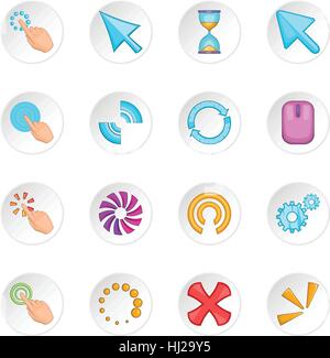 Klicken Sie auf Cursor-Symbole festlegen Stock Vektor