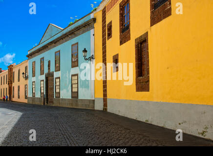 Calle De La Carrera in San Cristobal De La Laguna auf Teneriffa Stockfoto