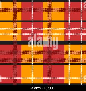 Roten & orange tartan Stock Vektor
