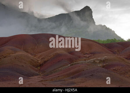 Chamarel farbige Erden Stockfoto