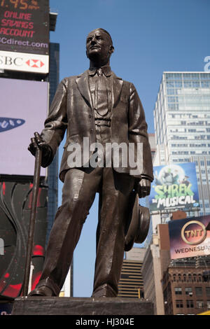 George Cohan Statue in Times Square, New York Stockfoto