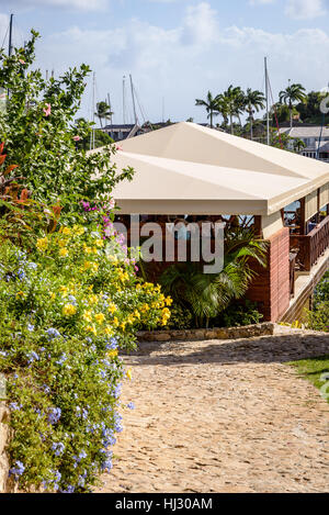 Boom Restaurant, English Harbour, Antigua Stockfoto