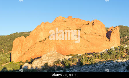 Nord-Gateway, küssen Kamele, Turm zu Babel (benannt Felsformationen) im Garten der Götter, Colorado Springs, Colorado. Stockfoto