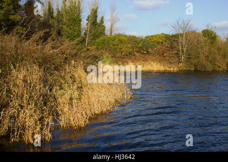 Kleinen Stausee von Angler Angeln Forellen verwendet. Dieser See ist mit takeable Forellen immer gut bestückt. Stockfoto