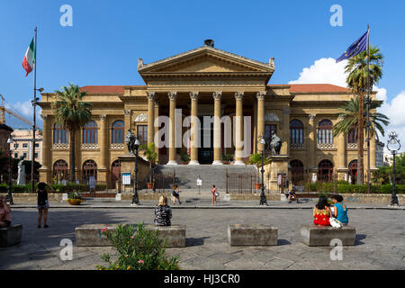 Teatro Massimo in Palermo, Sizilien, Italien Stockfoto