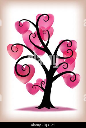 Lockige Struktur mit rosa Herzen Stock Vektor