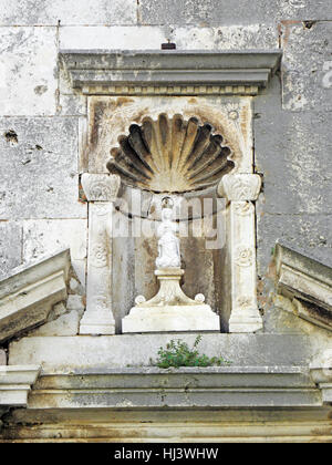Korcula alten Kirchenportal mit St.Mary,Croatia,Europe,1 Stockfoto