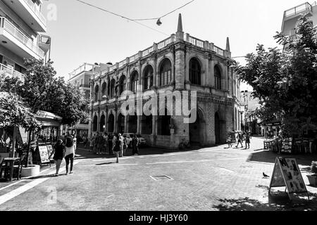 Rathaus von Heraklion. Erbaut im 17. Jahrhundert als venezianische Waffenkammer. Stockfoto