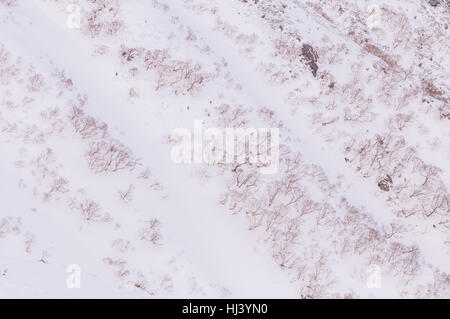 Senjojiki Cirque in den Zentralalpen Japans in der Wintersaison. Stockfoto