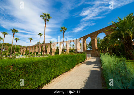 Aquädukt (16. Jhdt.). Plasencia. Cáceres, Extremadura, Spanien, Europa Stockfoto