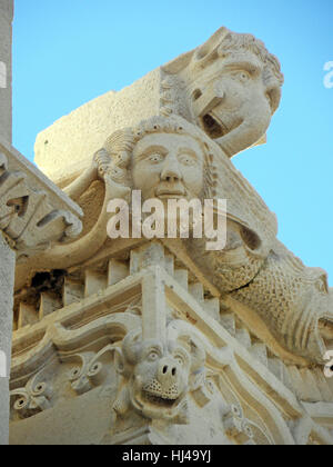 Korcula alten Kunstwerke und handwerkliche Details, Kroatien, Europa, 8 Stockfoto