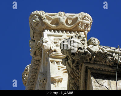 Korcula alten Kunstwerke und handwerkliche Details, Kroatien, Europa, 13 Stockfoto